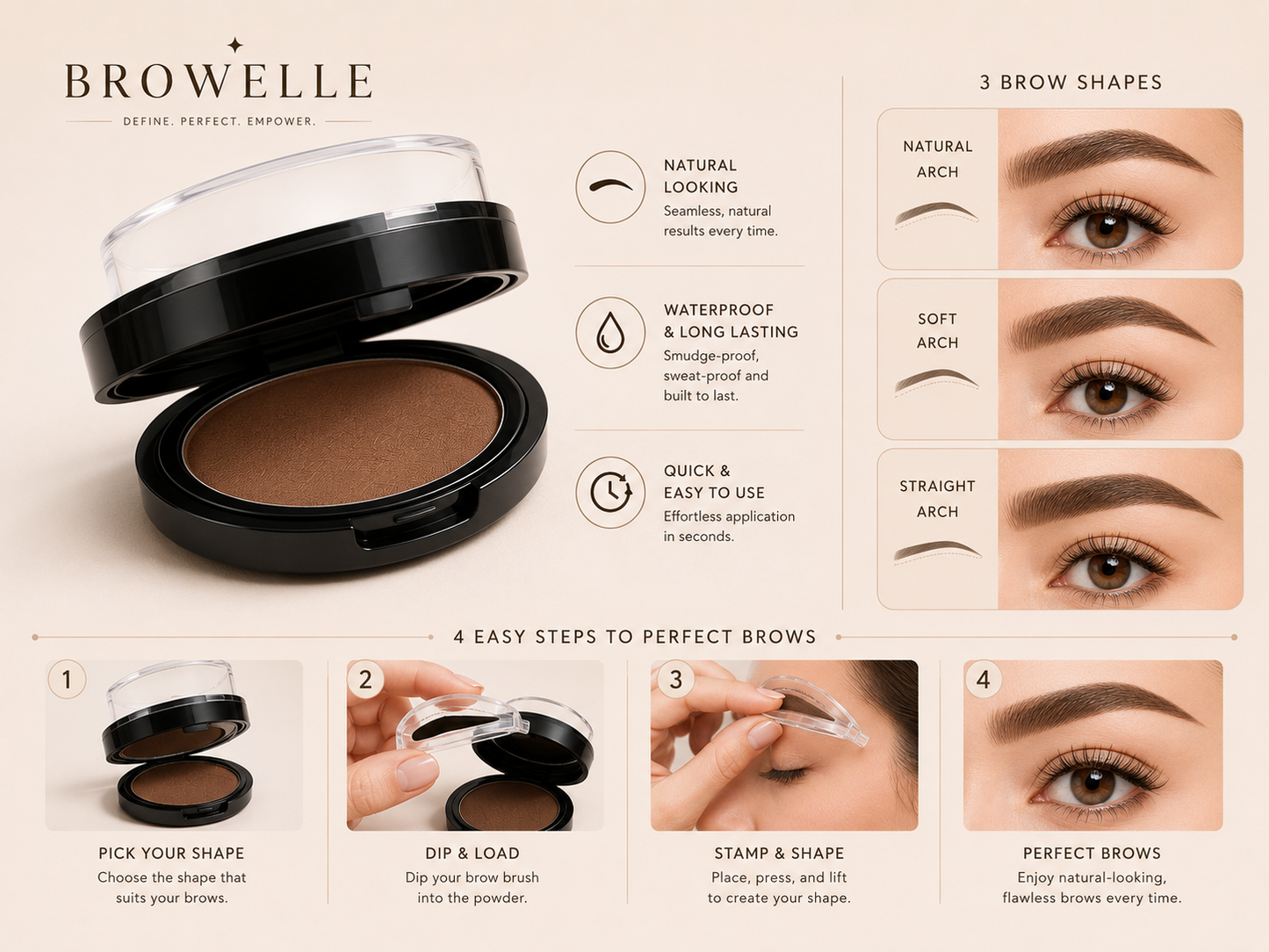 BROWELLE™ - Perfect Eyebrows in 10 Seconds