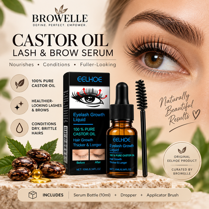 Castor Oil Eyelash Serum - Castor Oil Brow Serum