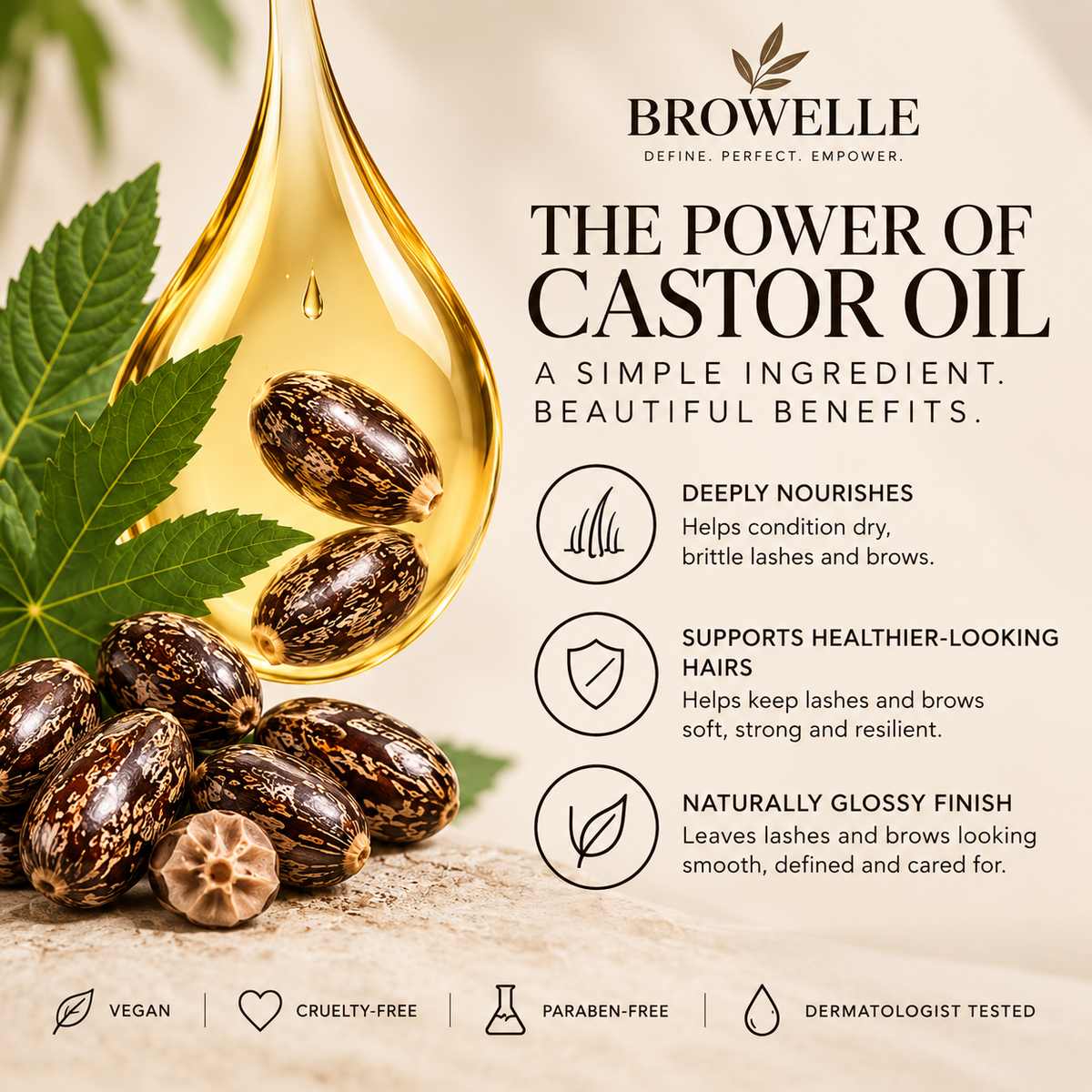 BROWELLE™ - Castor Oil Lash & Brow Serum